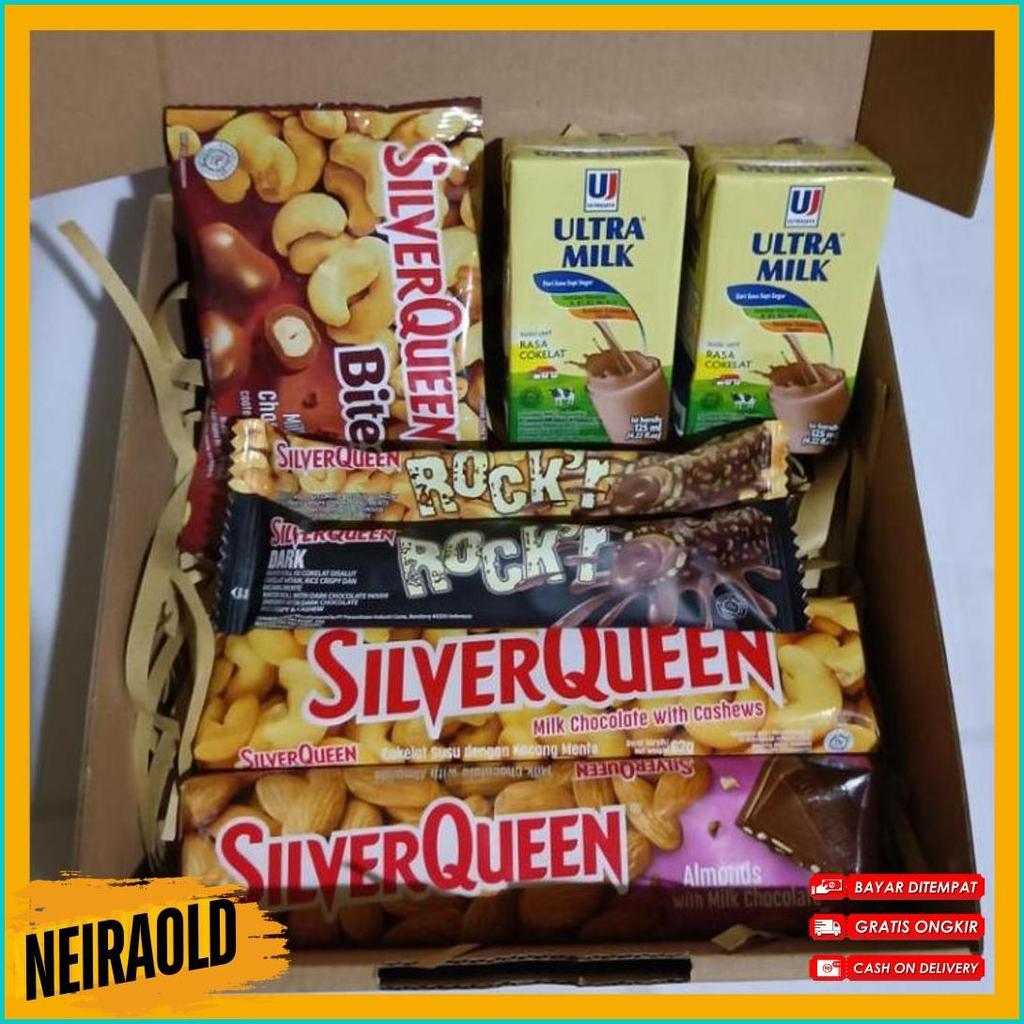 (Ready Stock) Coklat Hampers Snack / Snack Box Cokelat Silverqueen Ultramilk / Gift Coklat / Paket C