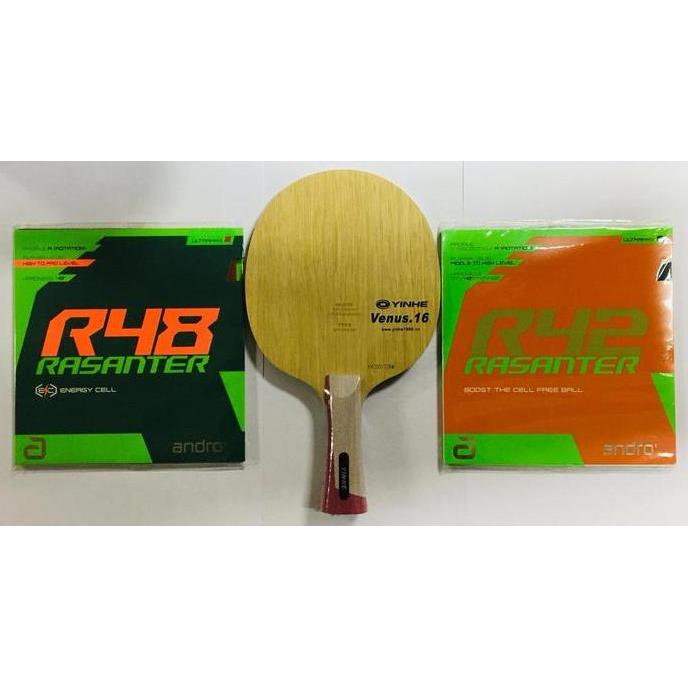 Setup Tenis Meja Pingpong Yinhe Venus 16 Rasanter R48 Rasanter R42