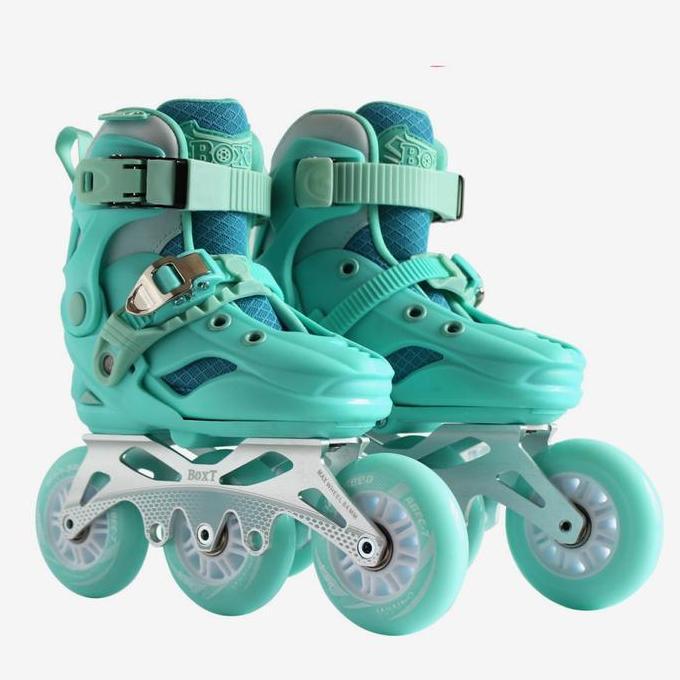 Terlaris Inline Skate Speed Original Boxt Hijau Sepatu Roda Hybrid 3 Roda 100Mm