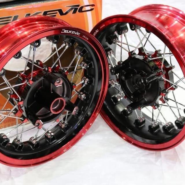 ( Termurah ) Velg Delkevic Jari-Jari Yamaha Nmax Merah (Double Disk) Original