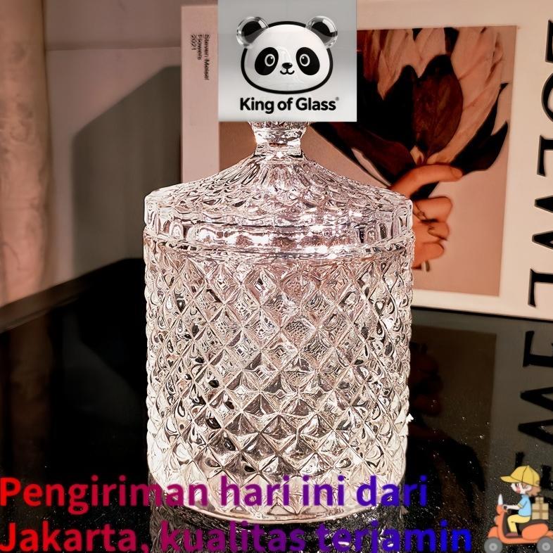 Toples Kaca Kristal Set Mewah Kristal Besar  Toples Kaca Jumbo Mewah Kristal Besar Baru
