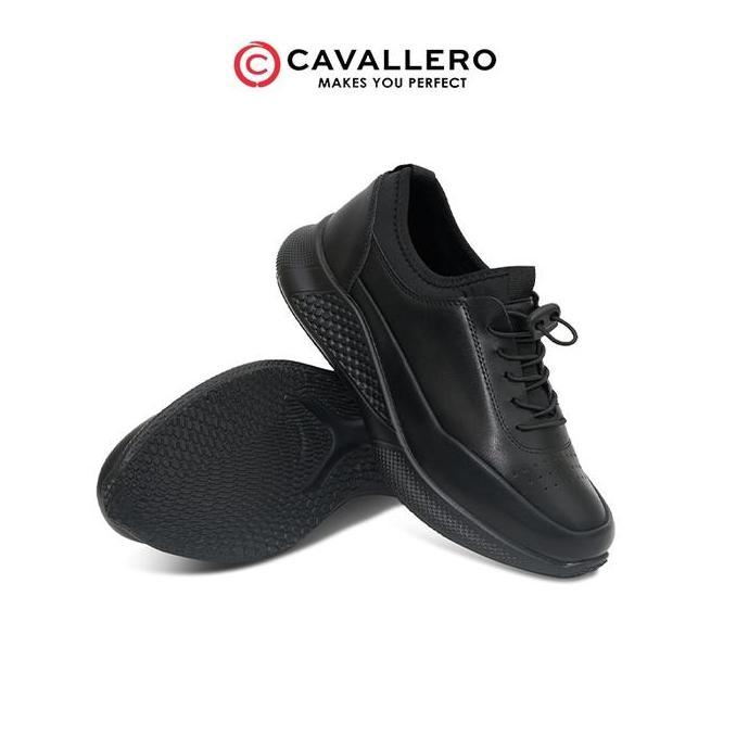 Sepatu Pria Casual Sneakers Cavallero Winsky Black Shoes