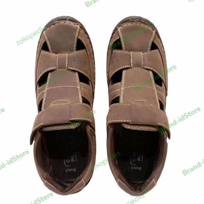 CAMEL ACTIVE Sepatu Sandal Pria orinal kulit asli BRUNO II Coffee