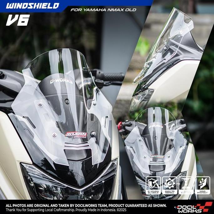 DOCILWORKS - VISOR WINDSHIELD NMAX NEW NMAX OLD MODEL V6