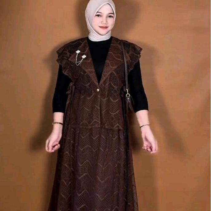 Jenara Vest Set - Set Blazer Wanita - Vest Outer Set - Setelan Rok Wanita - Vest Wanita - Oneset Ski