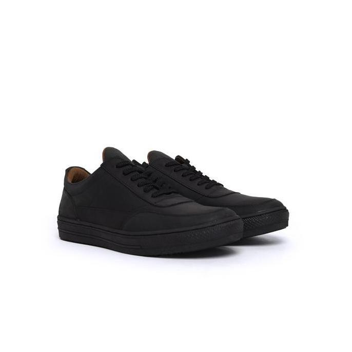 Otiv Athen Black - Sepatu Sneakers Kulit Asli Pria