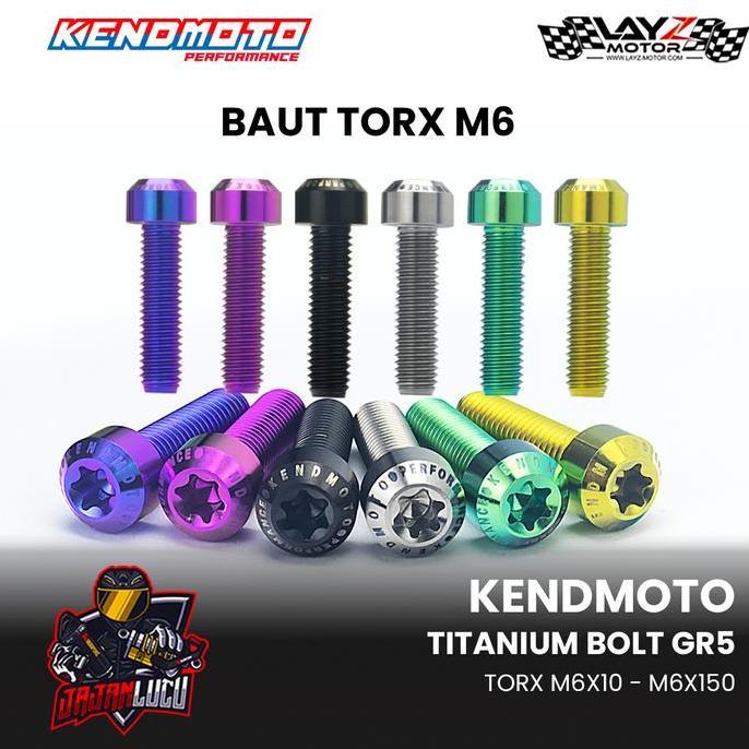 Kendmoto Baut Titanium Torx M6 Asli