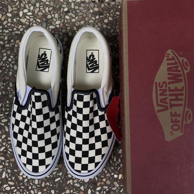vans slip on checkerboard