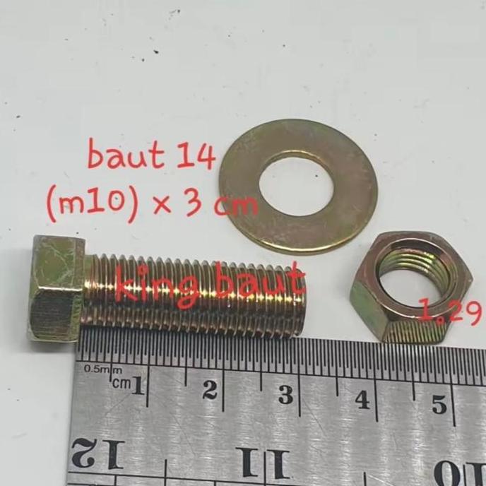 Baut 14 + Mur (10Mm) X 3 Cm Harga Khusus