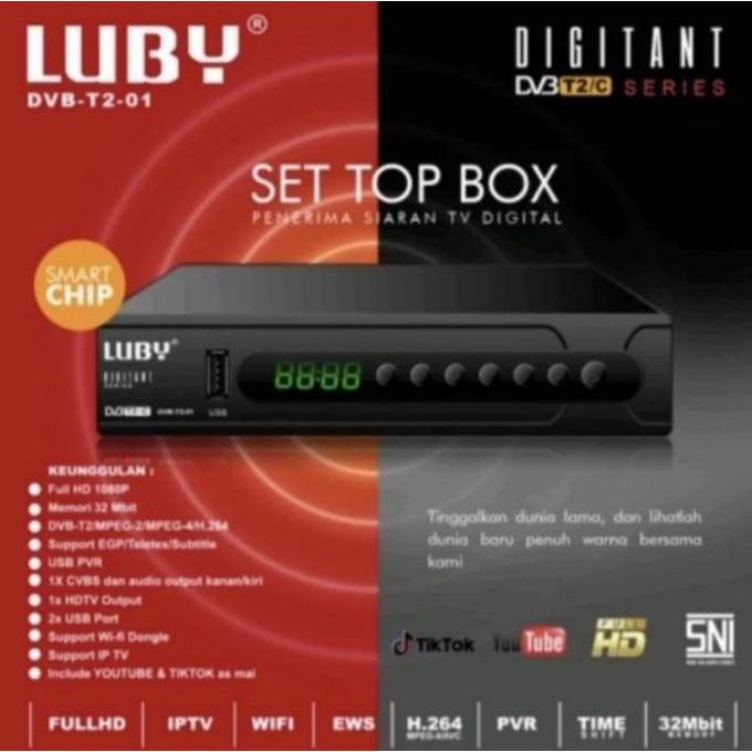 Set top box luby DVB T2-01 STB digital luby - STB luby 01 BISA GRAB