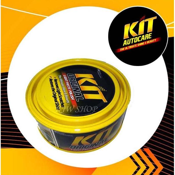 ferdyshops - kit original car paste wax yellow kuning 225 gram kit light paste polish mengkilapkan c