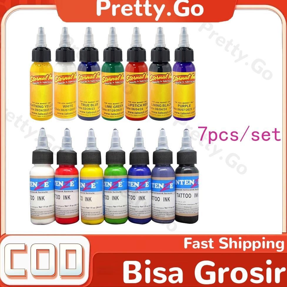 7 Warna 30ml Tinta Tato Permanen Tato Tinta Set Pigmen Tinta Profesional Tato Tintas
