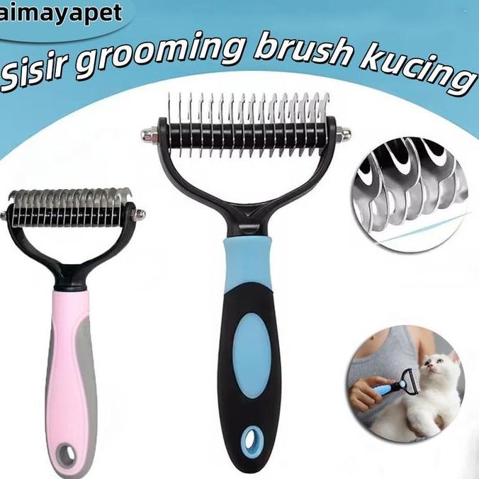 [aimayapet]Sisir Bulu Kucing Sisir Grooming Anjing Kucing  Pet Grooming Sisir Hewan - Sisir Grooming