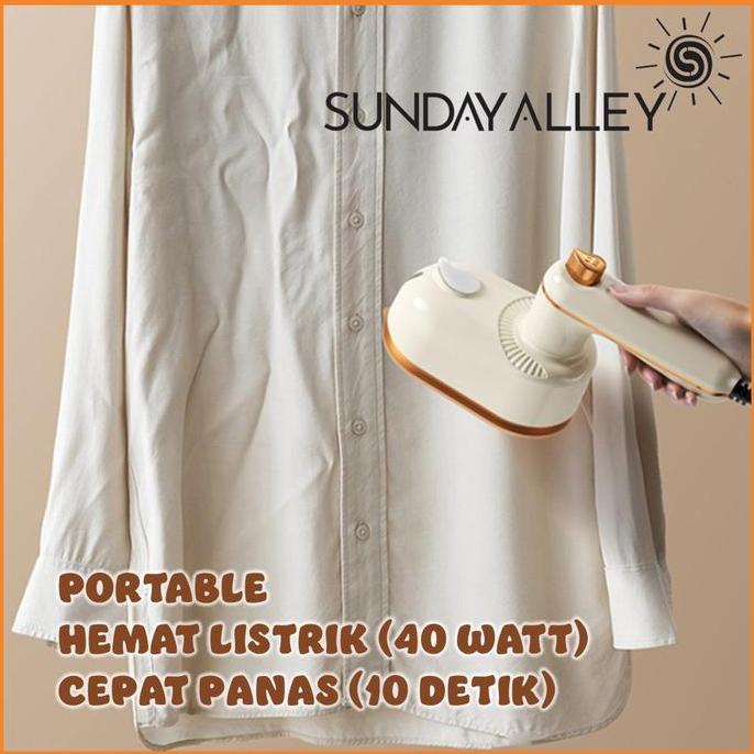 Sunday Alley - Setrika Uap Low Watt Kecil Portable Traveling Cepat Panas Mudah Dibawa Mini