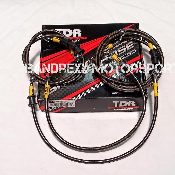 Promo Selang Rem TDR Racing Black Carbon For Yamaha Nmax Abs - Nmax 2020 Abs Diskon