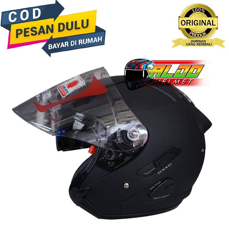 HELM KYT GALAXY FLAT R BLACK DOFF ORIGINAL / KYT GALAXY 2 VISOR TERMURAH / HELM KYT DOUBLE VISOR SNI