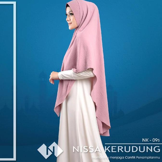 Khimar Syar'i Pet Antem Bahan Crinkle - Bergo Hijab Instan | Nissa Hijab {095}
