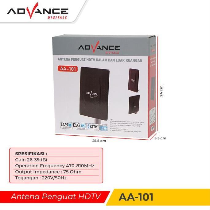 Antena Tv Digital Advance Aa-101 Antena Tv Digital Indoor / Outdoor Kabel Kualitas Terbaik Harga Ter
