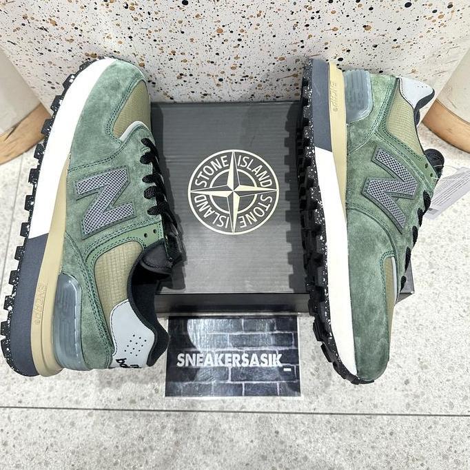 Sepatu New Balance 574 Legacy Stone Island Dark Green