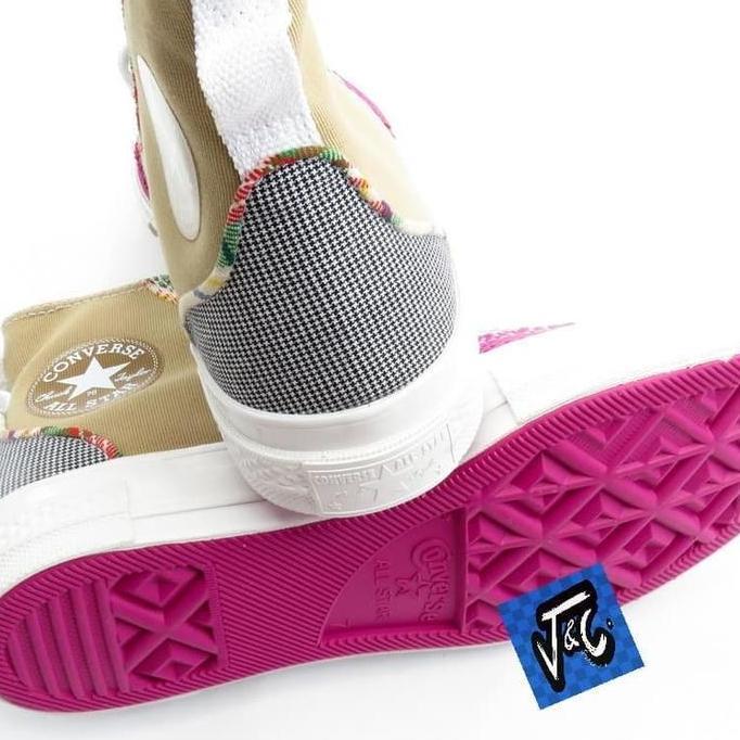 Sepatu Converse Chuck 1970 70s Hacked Fashion Patchwork Overlay Hi