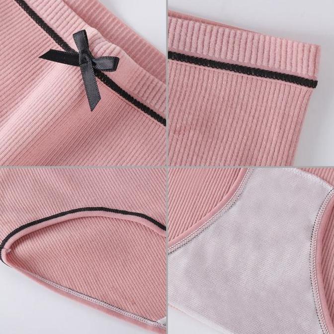 Gratong Alimama - Celana Dalam Wanita List Pita - Cd Perempuan Seamless Underwear Katun Simless Mura