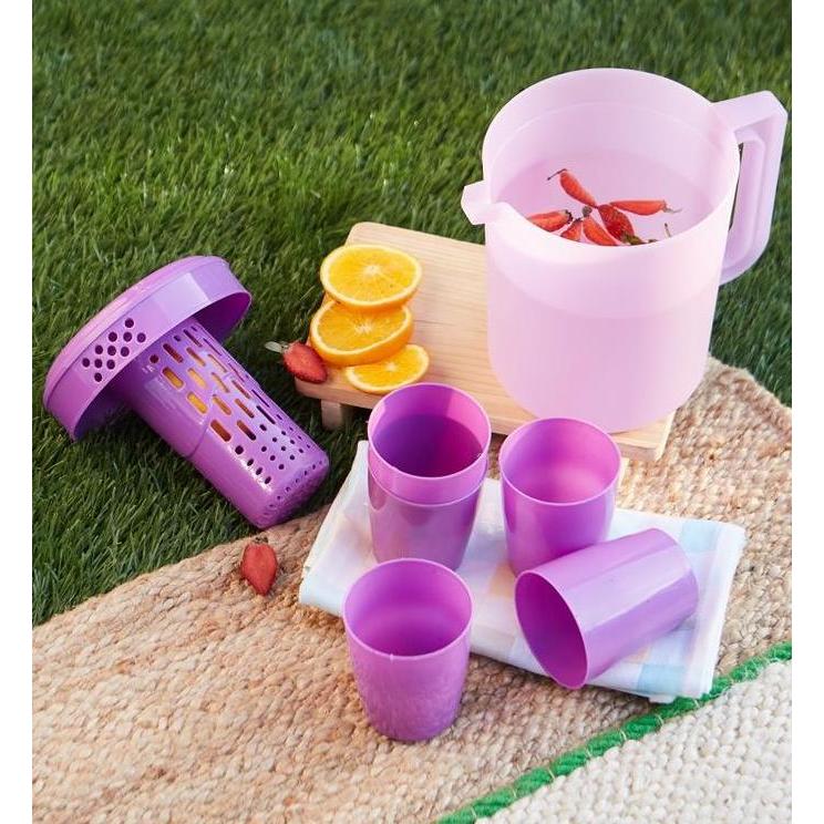 Annabelle Jug Infused Set Plus 5 Glass Purple