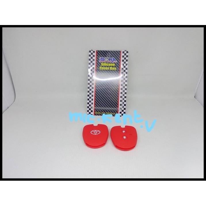 TERLARIS SILICON KONDOM KUNCI REMOT MOBIL MERAH TOYOTA CALYA 
