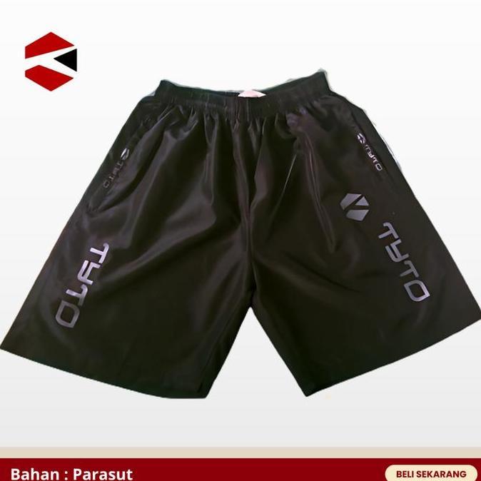 SPORTYTO - Celana  Parasut Training Pendek Olahraga Pria Wanita Running Lari Gym outfit