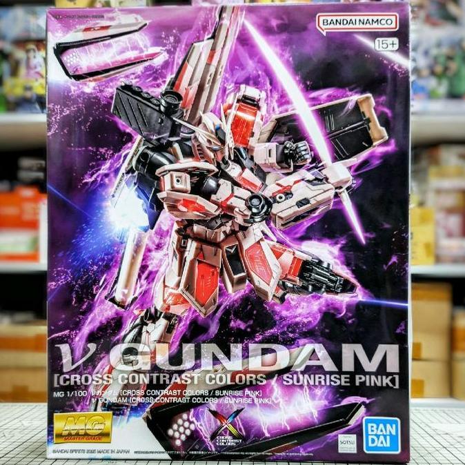 MG Nu Gundam Cross Contrast Colors Sunrise Pink