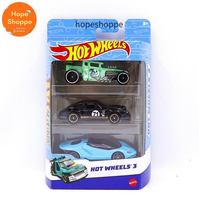 Hot Wheels Gift Pack 3 pcs Bone Shaker Porsche 356 Lamborghini Centenario Diecast Original Mattel