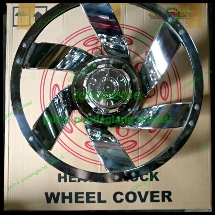 GRATIS ONGKIR DOP RODA MOBIL RING 16 MOBIL TRUK WARNA CHROME BELAKANG 2 PCS BAHAN BESI