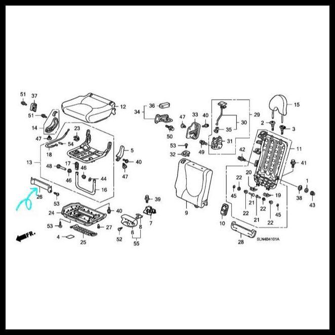 HOT DEAL COVER TUTUP KAKI JOK BELAKANG HONDA JAZZ GD3 IDSI VTEC 2003 - 2007 