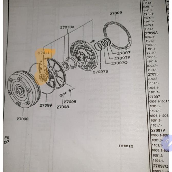 SEAL MATIC TORQUE CONVERTER MITSUBISHI PAJERO ORIGINAL MR967673