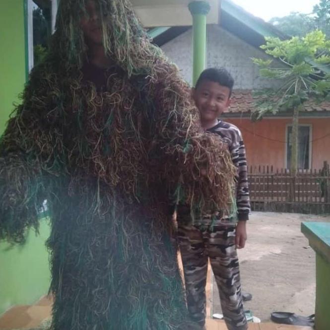 PO UKURAN STANDAR BAJU RIMBA TNI/BAJU SNIPER/BAJU GILLIE/LATIHAN TNI