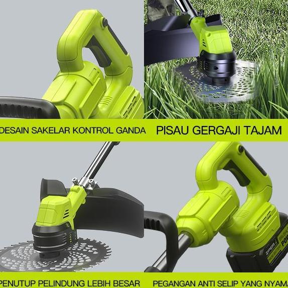 Gardenfil Zper Mesin Potong Rumput Pemotong Rumput Listrik Pemangkas Rumput Dengan Baterai Li-Ion Zp