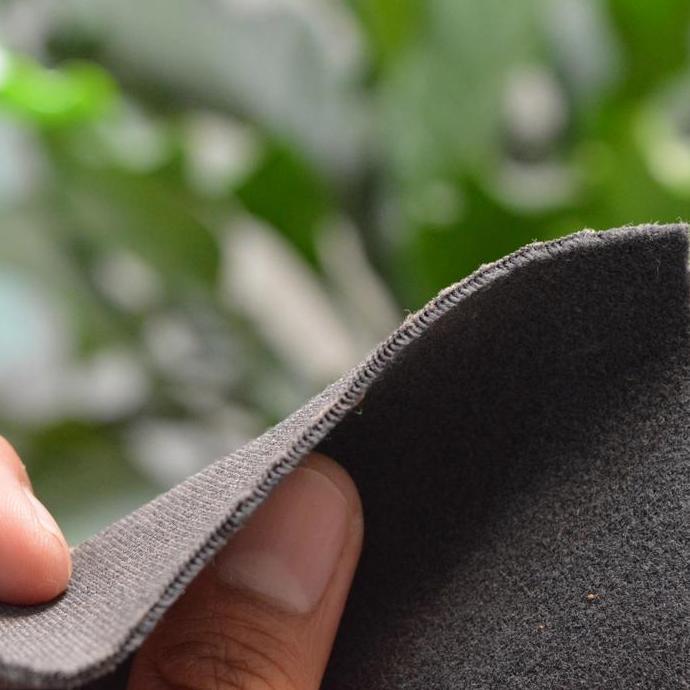 kain Bludru Semi Suede Bludru Abu2 tua soft Motif Original Katana 2000 Bagian pinggir cocok juga unt