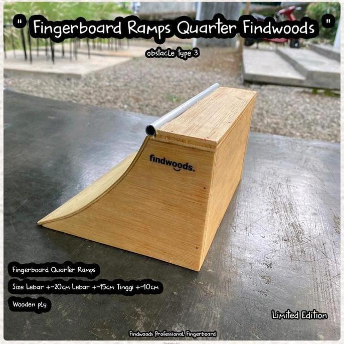 Fingerboard Obstacle Ramps Quarter Findwoods Wooden [terbaik]