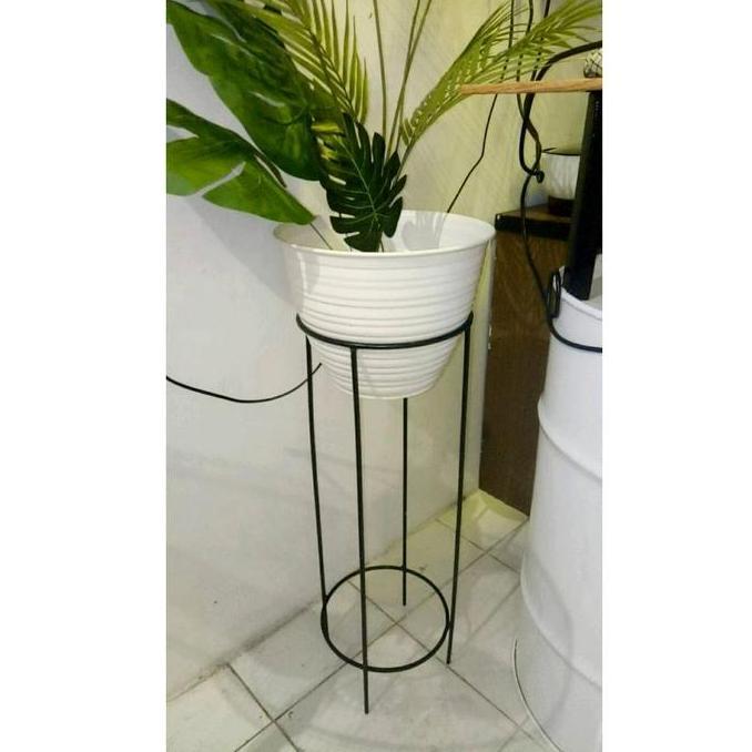 Gardenfil Standing Pot / Standing Planter D:25 T:70Cm Besi 8 Mm / Rak Bunga Besi / Rak Besi