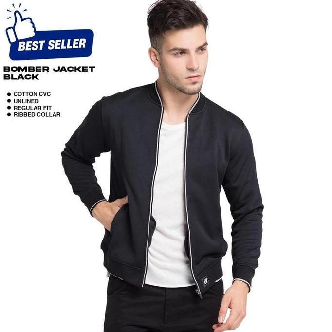 d&f Jaket pria Bomber - Hitam