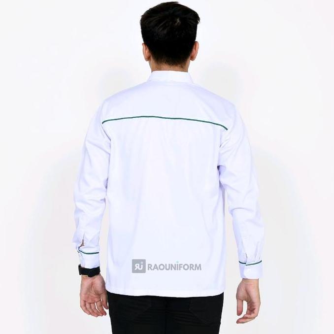 Baju Kerja Atasan/Baju Putih Kesehatan/Seragam Kerja Kesehatan/Baju Pria Lengan Panjang/Kemeja Insta