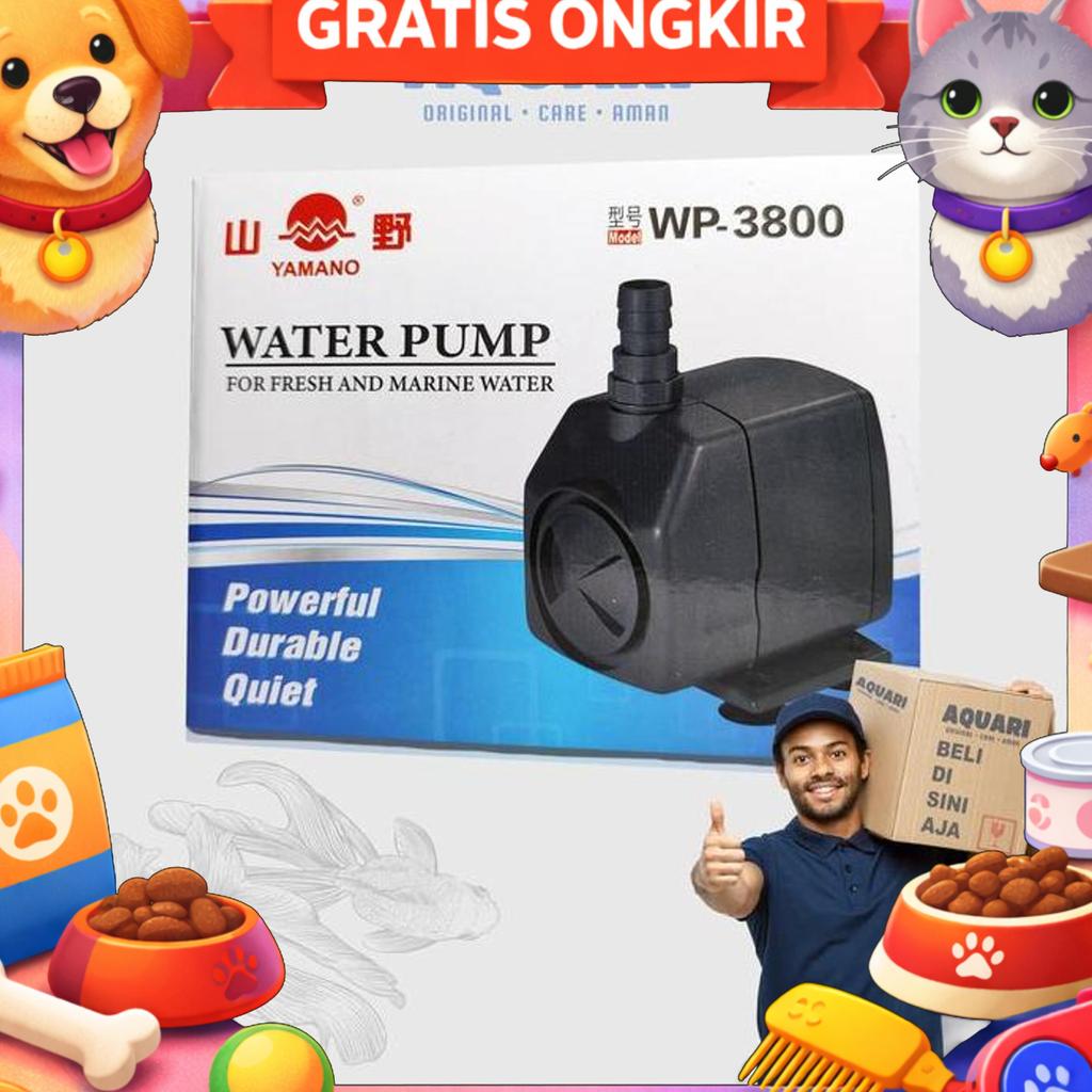 Yamano Wp 3800 Pompa Air Aquarium Kolam 2000L/J 45W 1,5-2 Meter Garansi Original