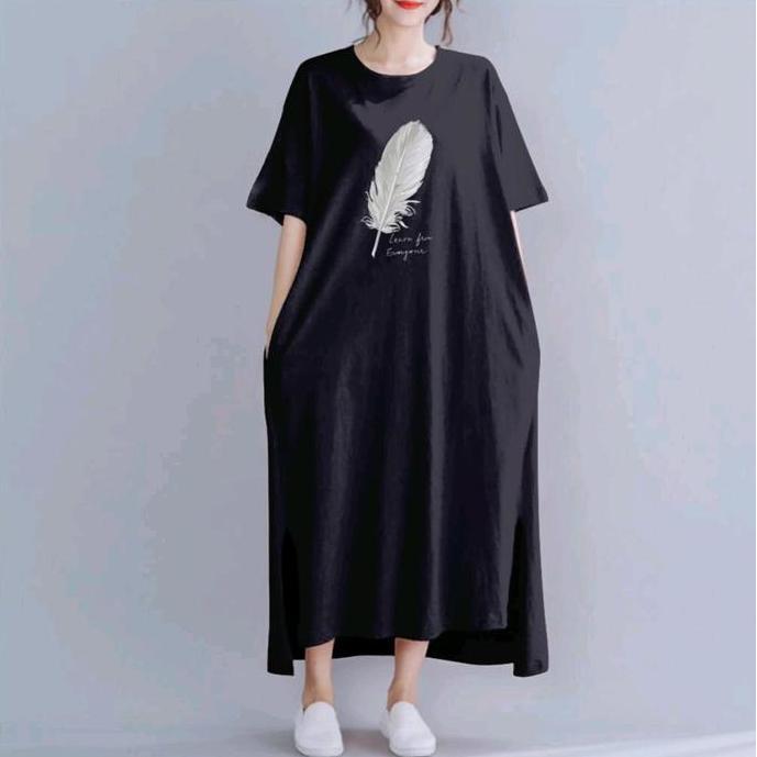 Xyxy- Long Dress Wanita Jumbo Combed Ld120 - Ld140Cm Terbaru Daster Katun Nyaman Panjang
