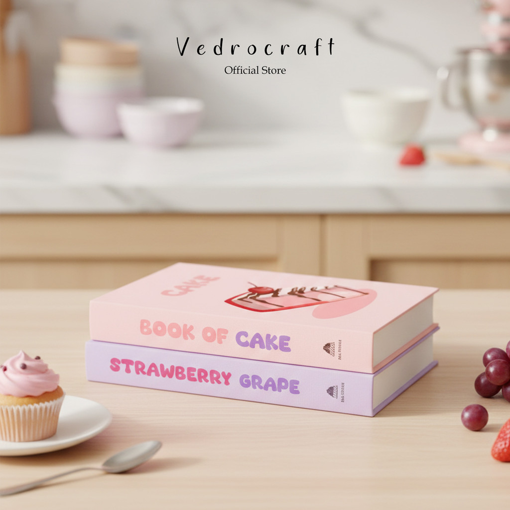 Vedrocraft - Dummy Book Cake Dekorasi Meja Kamar Estetik 12x18cm