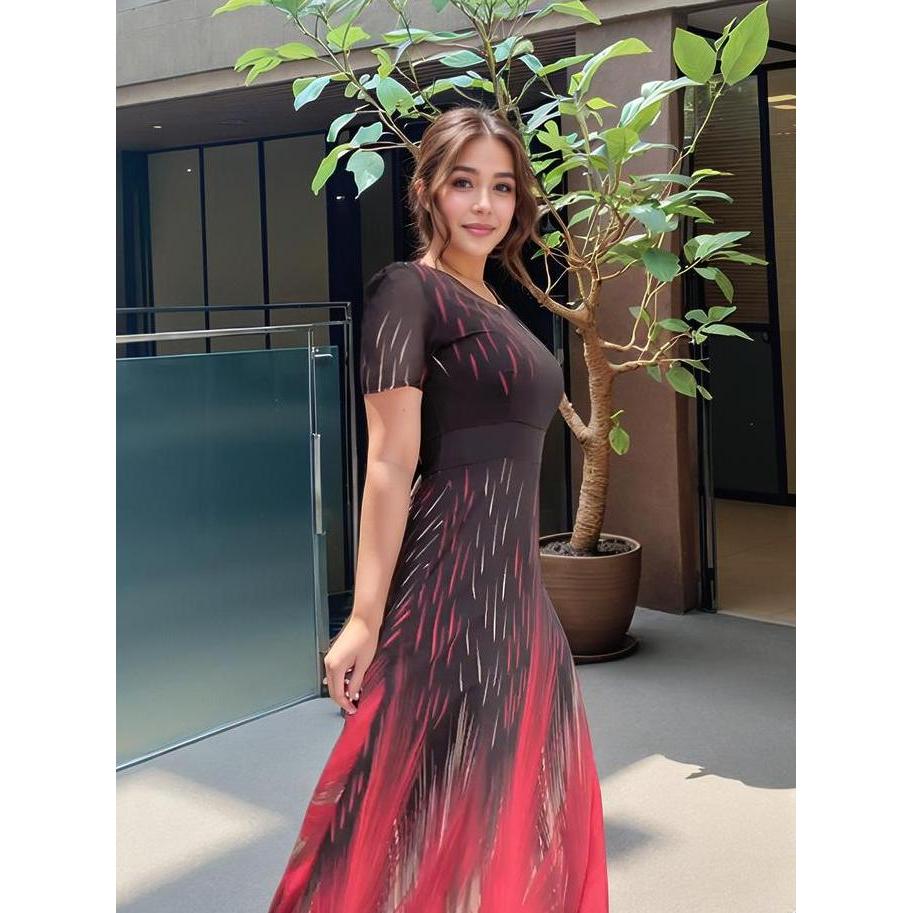 Xyxy- Dress Pantai Gaun Casual Wanita Rokslim-Fitting Putih - Hitam, Pendek Midi Pesta Santai