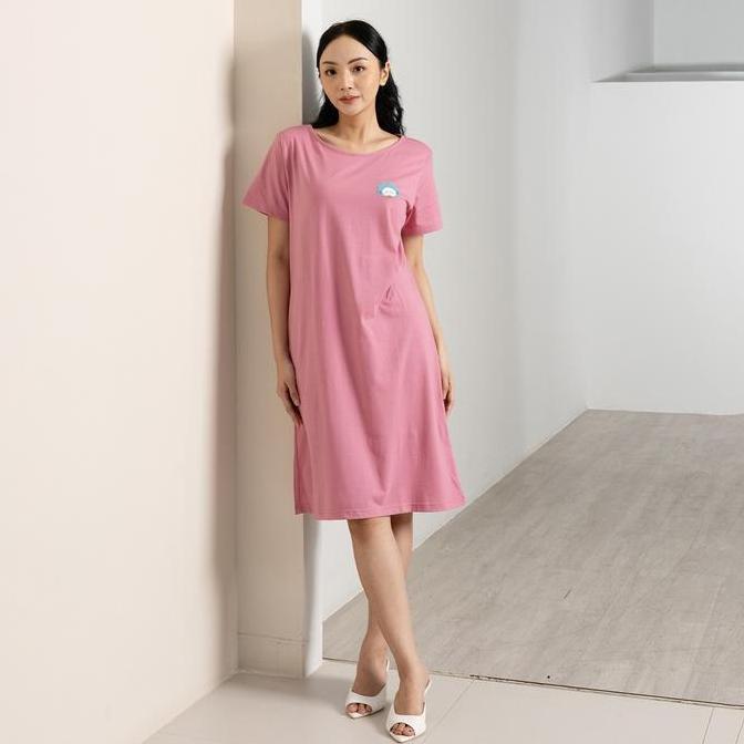 Xyxy- Forever Sweet Home Dress Eve Series Daster Wanita Dress Panjang Simple Piyama Tidur Motif Sant