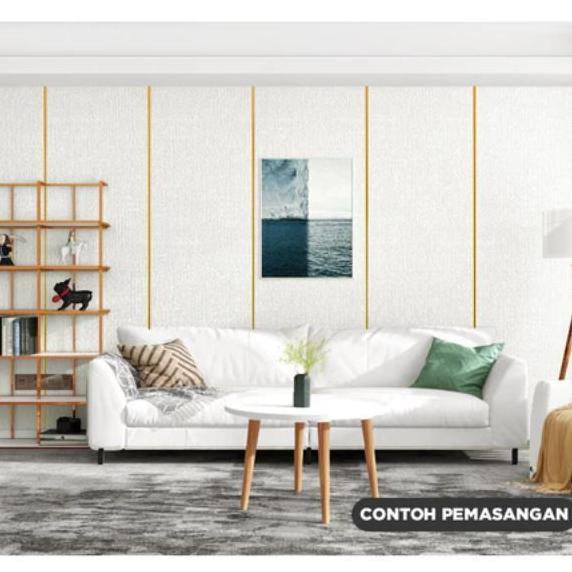 Dekdok- Donmi - Wall Sticker Panjang 3 Meter Pvc List Gold  / List Plat Strip Mirror / List Gold Pla