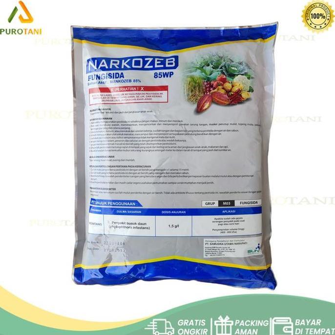 Fungisida Mancozeb Biru Narkozeb 800Gr Mankozeb 85Wp