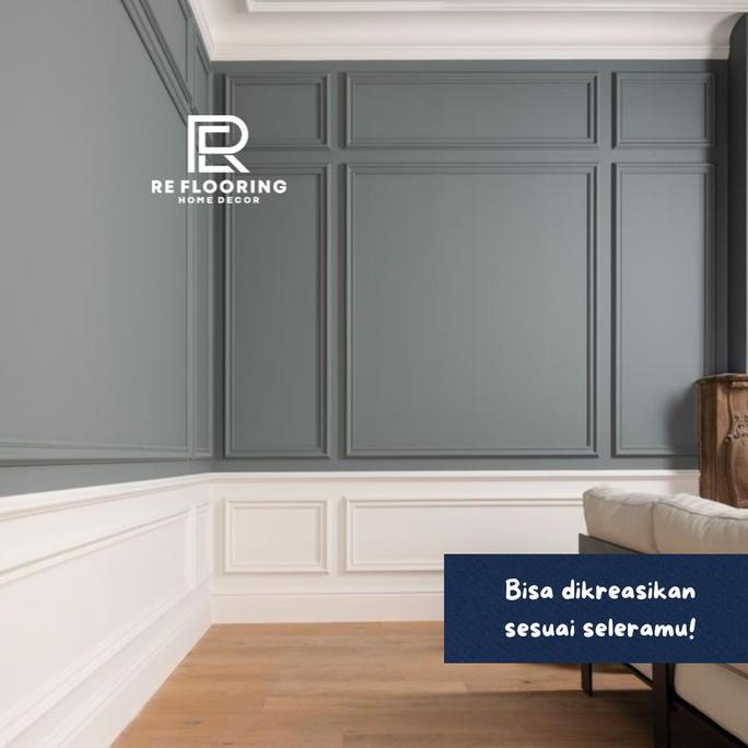 Dekdok- List Wall Moulding Pvc Laiv Putih - List Dinding / List Moulding / Lis Profil / Lis Molding 