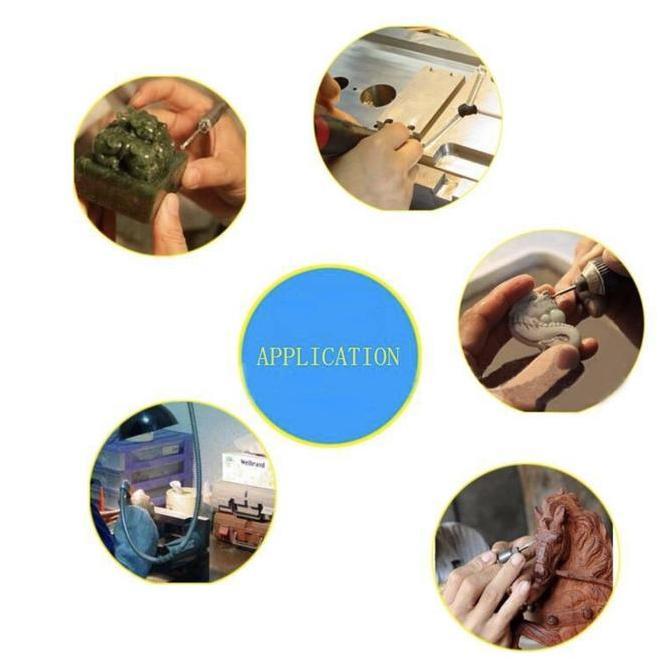 Dayhpy- Mata Bor Ukir Kecil Mini Tuner Diamond Mounted Pointed Die Grinder Set