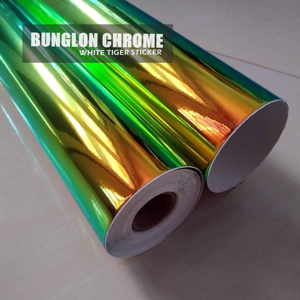 DISKON` SKOTLET STIKER MOTOR BUNGLON CHROME PREMIUM TERBARU SKOTLET CROM BUNGLON STIKER MOTOR BUNGLO
